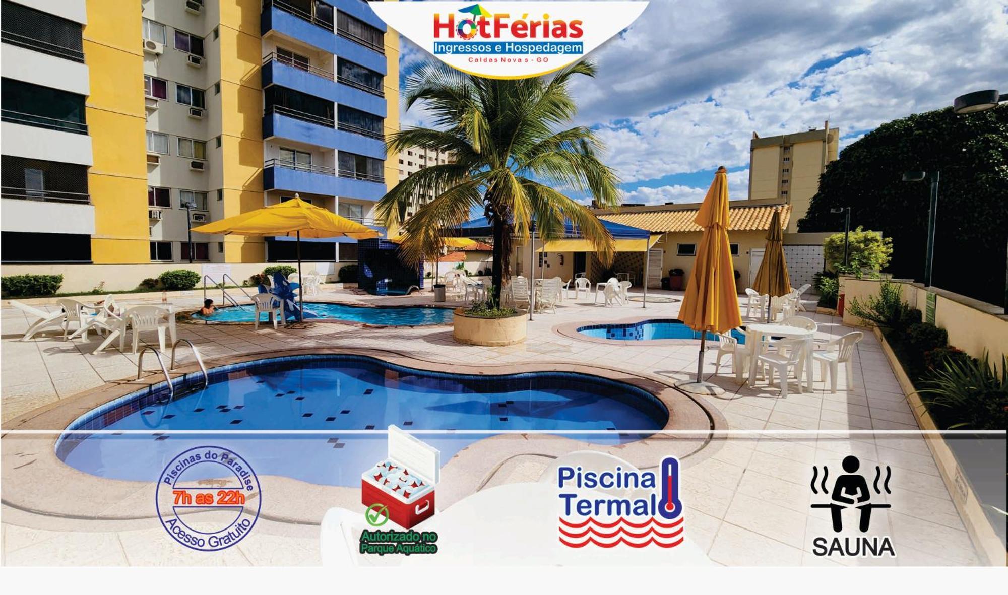 Flat Paradise, Piscinas Termais, Proximo Ao Centro - Hotferias 卡达斯诺瓦斯 外观 照片